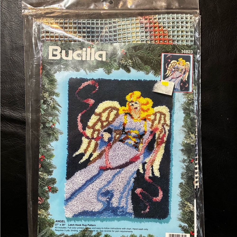Bucilla "Angel" Latch Hook Rug Kit, model number 16823.